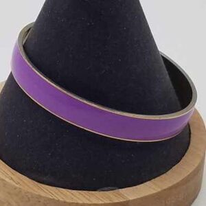 J Crew Lavender Enamel and Brass Bangle